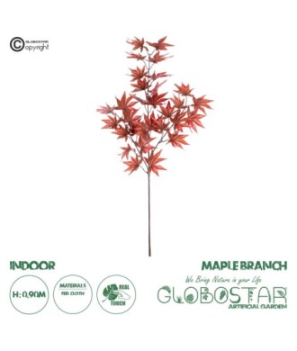 GloboStar® Artificial Garden MAPLE BRANCH 20263 Τεχνητό Διακοσμητικό Κλαδί Σφένδαμου Π25 x Υ90cm